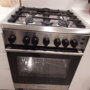 Used Bompani 4 Burner Gas Cooker 60/60cm Modern Design, Excellent Condition