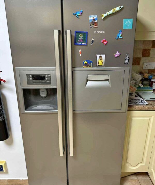 Used Bosch Side by Side Refrigerator with Water Dispenser Ice Maker - Well-Maintained