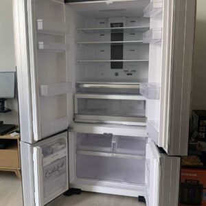 Used Hitachi 4 Door French Style Glass body Refrigerator Excellent Condition
